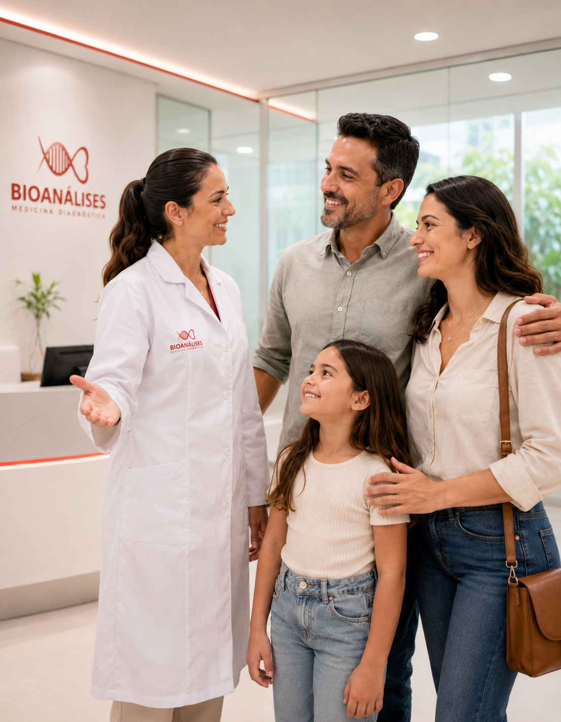 Equipe Bioanálises no atendimento ao paciente